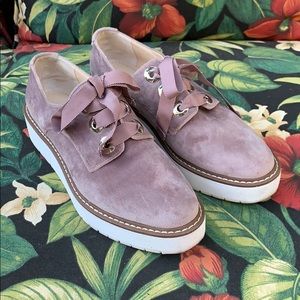 ZARA VELVET PLATFORM LOAFERS